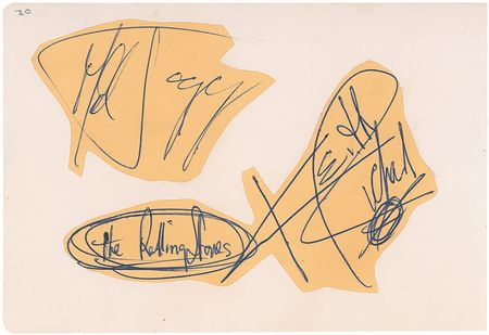 Lot #871 Rolling Stones Signatures - Image 1