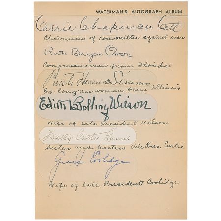 Lot #383 Waterman?s Autograph Book: Superb Waterman?s album with over 100 signatures including Earhart, Disney, Cobb, Mack, Jones, and Kipling - Image 3