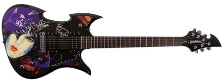 Lot #979 KISS: Super rare in-person KISS signed Washburn guitar - Image 1