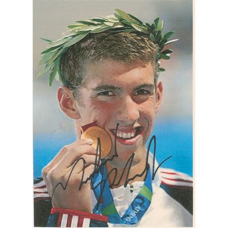 Lot #1550 Michael Phelps Signed Photograph - Image 1