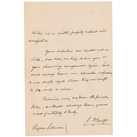 Lot #249 Samuel D. Gross Handwritten Letter Signed - Image 3