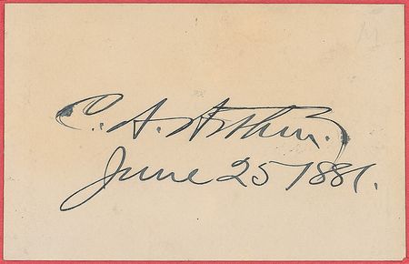 Lot #5 Chester A. Arthur Signature