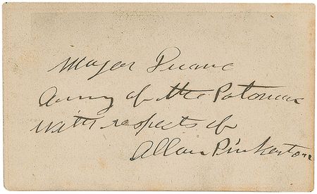 Lot #327 Allan Pinkerton: Pinkerton signs a McClellan CDV for a pioneering chief engineer - Image 1