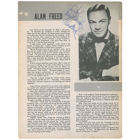 Lot #852 Alan Freed’s Big Beat Program - Image 2