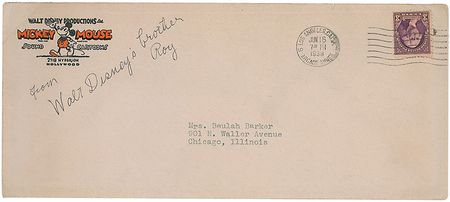 Lot #1087 Roy Disney: Disney defends the high cost of Snow White, the world?s first sound and color animated feature film: ?my brother makes the very best pictures he possibly can, without stint of expenses or work? - Image 4