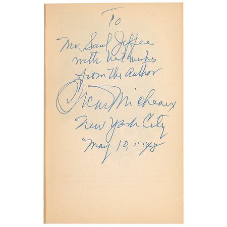 Lot #1128 Oscar Micheaux: The first major African-American filmmaker signs his novel - Image 1