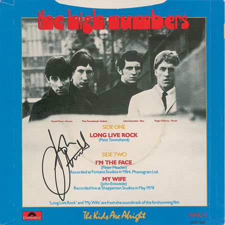 Lot #876 The Who: Moon and his bandmates from the soundstage of The Kids Are All Right - Image 1