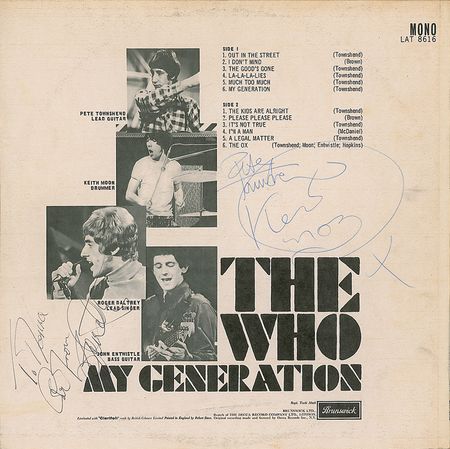 Lot #876 The Who: Moon and his bandmates from the soundstage of The Kids Are All Right - Image 2