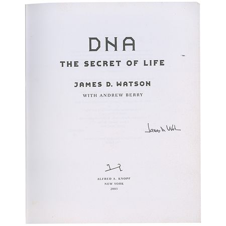 Lot #212 DNA: James D. Watson Book - Image 1