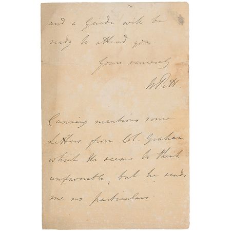 Lot #328 William Pitt the Younger Handwritten Letter Signed - Image 2