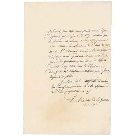 Lot #312 Napoleon: Napoleon searches for soldiers for the Russian campaign of 1812: “14,023 are still to be pursued…but most of those draft dodgers are either dead or have disappeared long ago” - Image 3