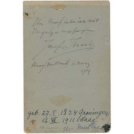 Lot #657 Jozef Israels Signed Photograph - Image 2