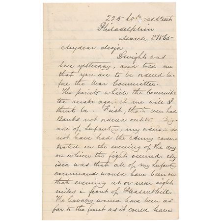 Lot #436 William B. Franklin: Franklin defends his actions in the field: ?The disaster was magnified by the presence of the train, but that presence was due to Banks or Lee or both? - Image 1