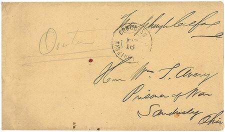 Lot #191 Schuyler Colfax: Congressman Colfax is skeptical about sending mail south: ?Gen. Wool was refusing to send letters except to our prisoners? - Image 2