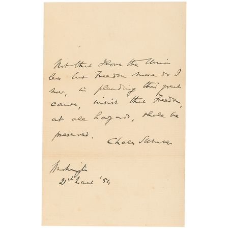 Lot #362 Charles Sumner - Image 2