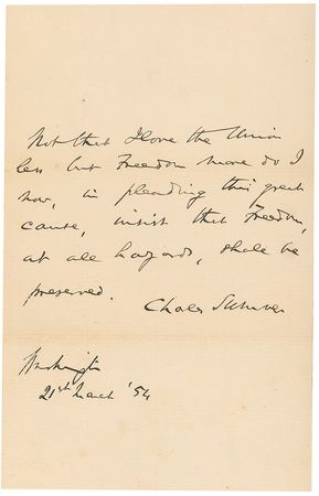 Lot #362 Charles Sumner - Image 1