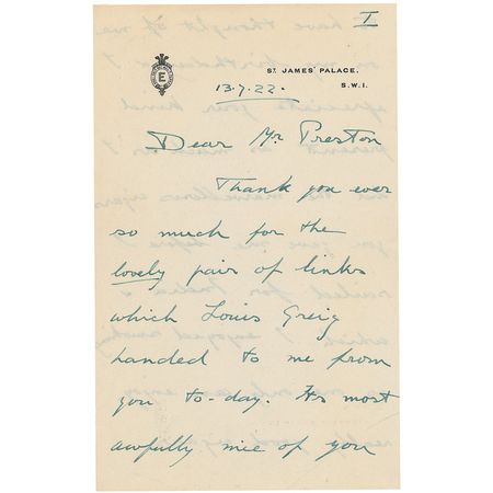 Lot #277 King Edward VIII Handwritten Letter Signed - Image 1