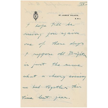 Lot #277 King Edward VIII Handwritten Letter Signed - Image 2