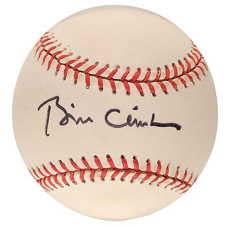 Lot #25 Bill Clinton Baseball