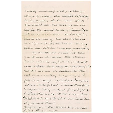 Lot #219 Frederick Douglass: Remarkable reminiscence of a fallen abolitionist, Douglass recalls ?a devoted friend of the slave in the darkest hour of their cause? - Image 2