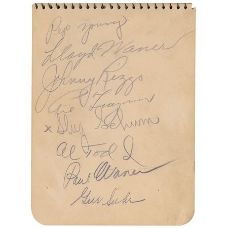 Lot #1408 Honus Wagner, Pie Traynor, and Others: Great vintage baseball album including Wagner, Traynor, and ?Big? and ?Lil Poison? - Image 2