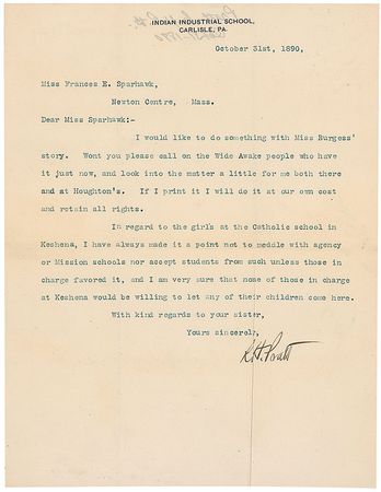 Lot #331 Richard Henry Pratt - Image 1