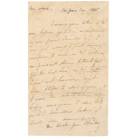 Lot #481 Winfield Scott: “I am just about to put on my uniform, to call on Mrs. Madison, ex-president Adams, &, thank God, for the last time, on Pres. Tyler” - Image 1