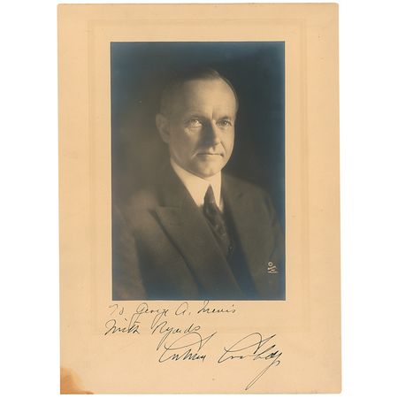 Lot #33 Calvin Coolidge Signed Photograph
