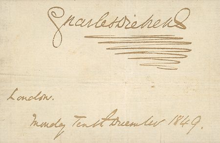 Lot #609. Charles Dickens Signature