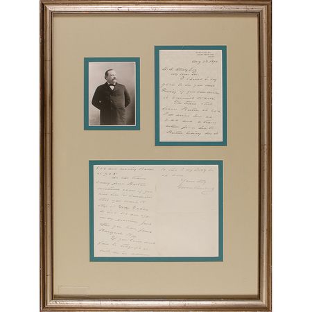Lot #22 Grover Cleveland Handwritten Letter Signed