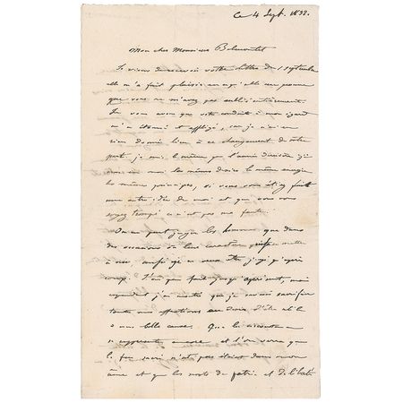 Lot #313 Napoleon III: The nephew of Napoleon Bonaparte yearns to live up to the genius Emperor?s legacy: ?the century has produced only one man; the more one lives the more one is convinced of this truth? - Image 1