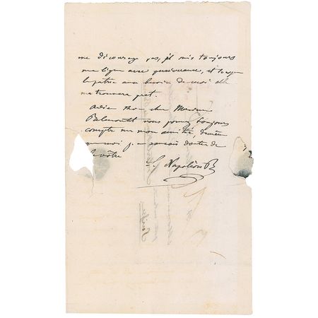 Lot #313 Napoleon III: The nephew of Napoleon Bonaparte yearns to live up to the genius Emperor?s legacy: ?the century has produced only one man; the more one lives the more one is convinced of this truth? - Image 3