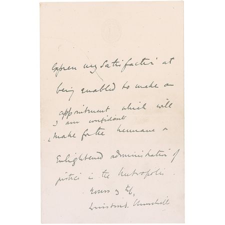 Lot #186 Winston Churchill: Churchill appoints a magistrate whom he hopes will ?make for the humane & enlightened administration of justice? - Image 5