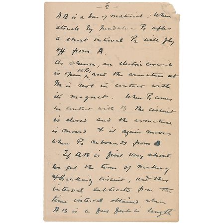 Lot #303 John Milne: Developer of the seismograph diagrams his experiment and asks for advice - Image 2