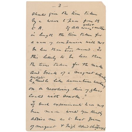 Lot #303 John Milne: Developer of the seismograph diagrams his experiment and asks for advice - Image 3