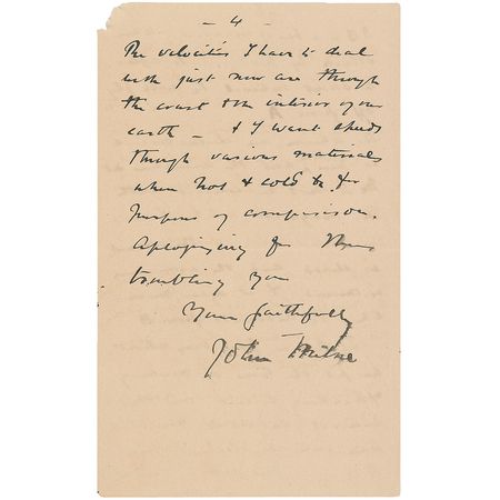Lot #303 John Milne: Developer of the seismograph diagrams his experiment and asks for advice - Image 4