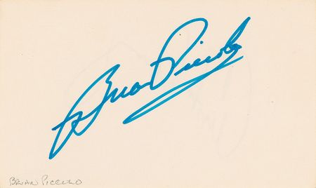 Lot #1387 Football: Piccolo and Sayers: Rare signature from Piccolo and his friend, Sayers - Image 2