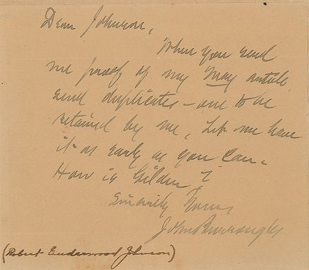 Lot #176 John Burroughs - Image 1