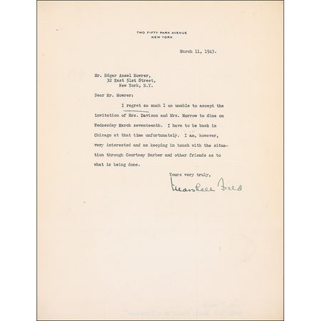 Lot #233 Marshall Field III - Image 1
