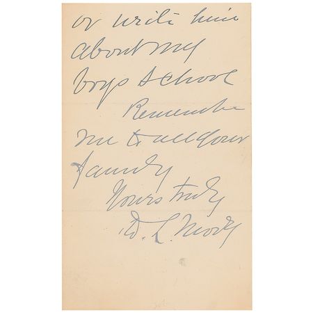 Lot #304 Dwight L. Moody Handwritten Letter Signed - Image 2
