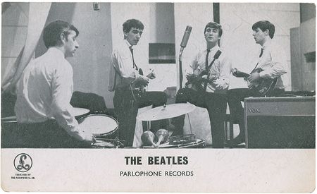 Lot #838 Beatles: Lennon and McCartney: 1962 Parlophone card signed at the historic Cavern Club - Image 2