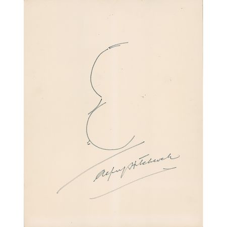 Lot #1106 Alfred Hitchcock: Prodigious Hitchcock self-portrait - Image 1