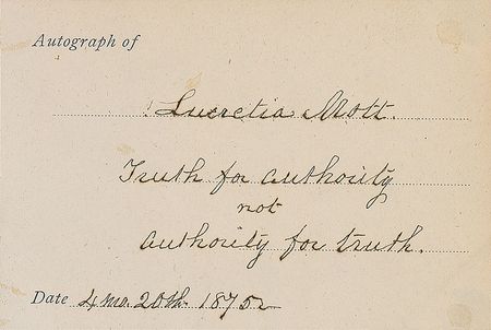 Lot #259 Lucretia Mott - Image 1