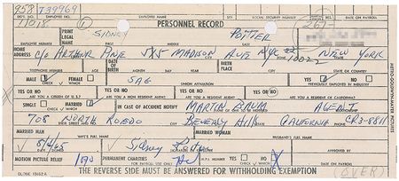 Lot #1101 Sidney Poitier - Image 1