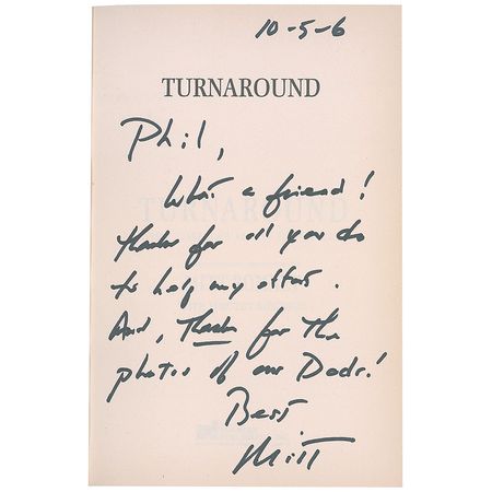 Lot #346 Mitt Romney - Image 1