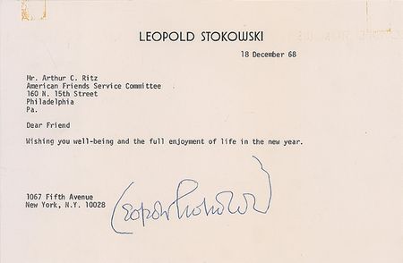 Lot #804 Leopold Stokowski - Image 1
