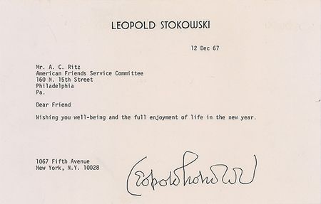 Lot #804 Leopold Stokowski - Image 2