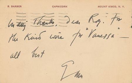Lot #706 Samuel Barber - Image 1