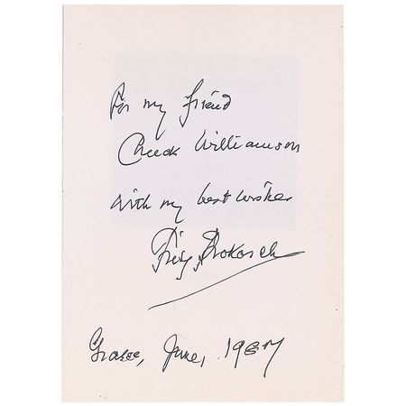 Lot #644 Frederic Prokosch - Image 1