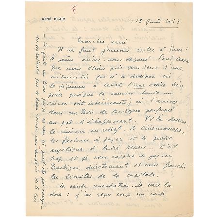 Lot #1046 Rene Clair - Image 1